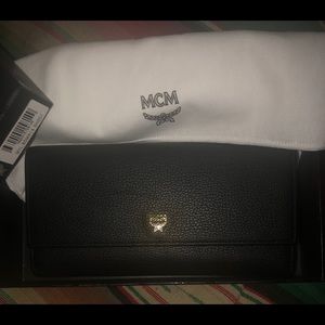 Gentle Used Authentic Black  leather MCM wallet